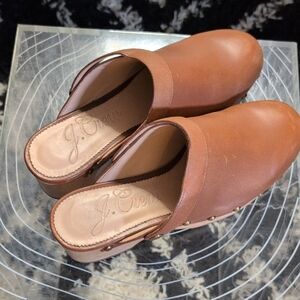 J. Crew Women's Tan Leather Mules